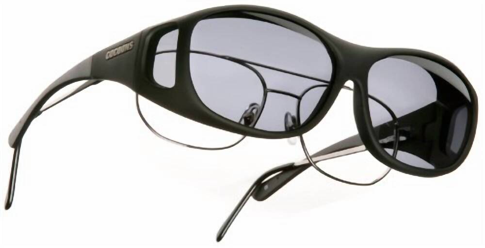 NEW COCOONS unisex slim line fit over sunglasses in black/gray